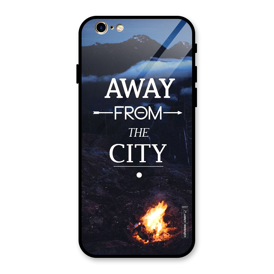 Away From City Glass Back Case for iPhone 6 6S