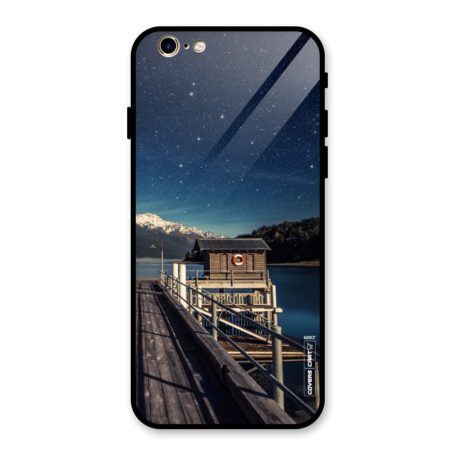 Beautiful Dock Hut Glass Back Case for iPhone 6 6S
