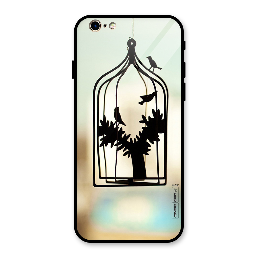 Beautiful Pegion Cage Glass Back Case for iPhone 6 6S