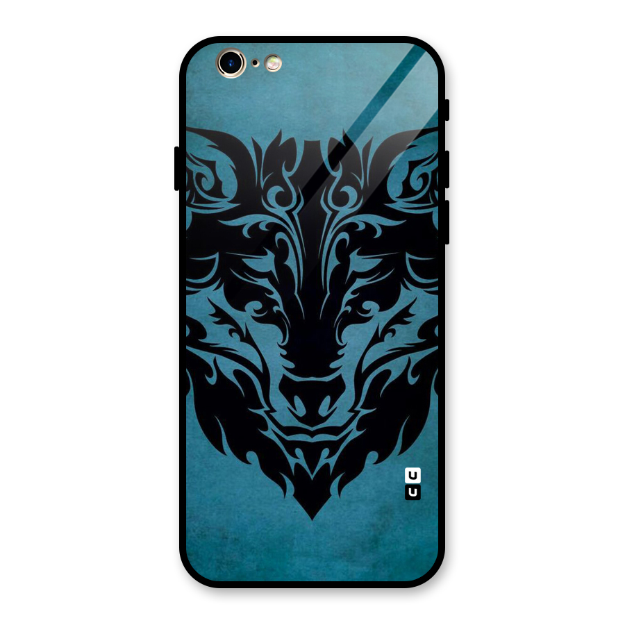 Black Artistic Wolf Glass Back Case for iPhone 6 6S