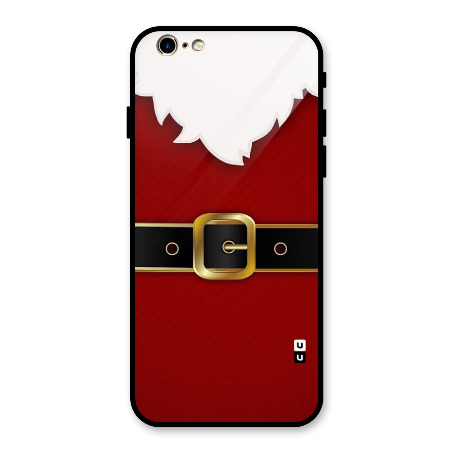 Black Belt Design Glass Back Case for iPhone 6 6S