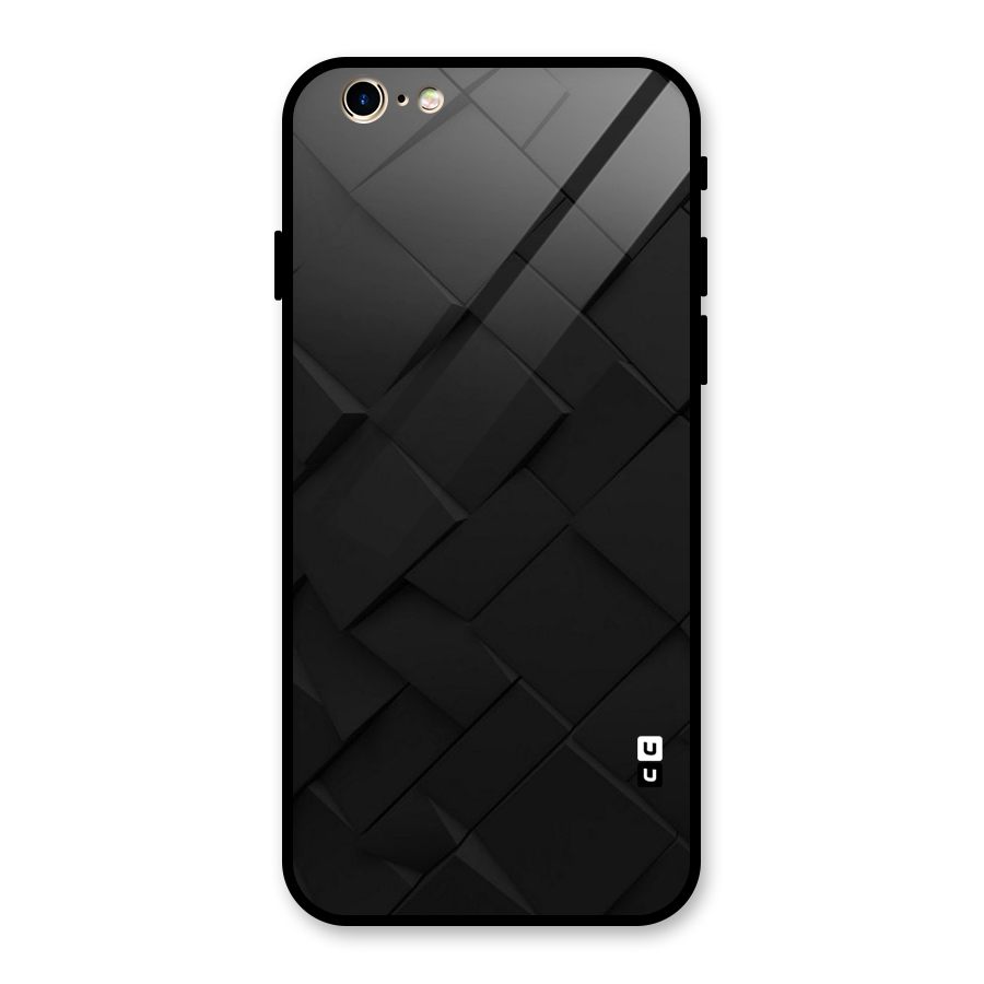 Black Elegant Design Glass Back Case for iPhone 6 6S