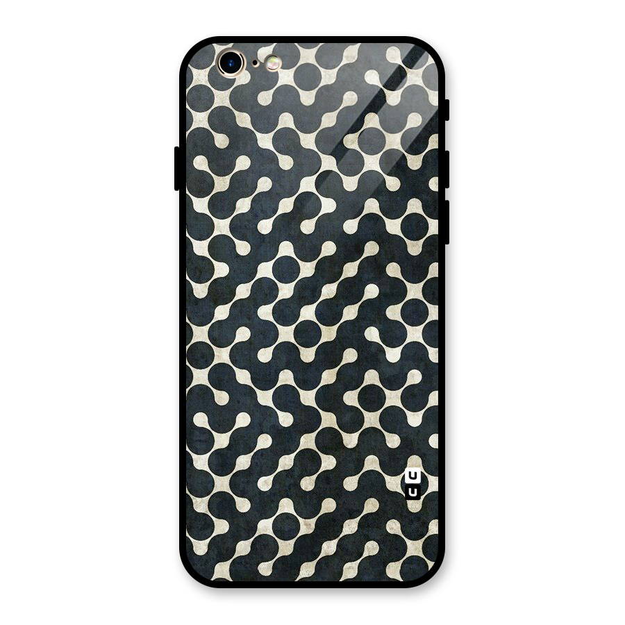 Black Maze Design Glass Back Case for iPhone 6 6S