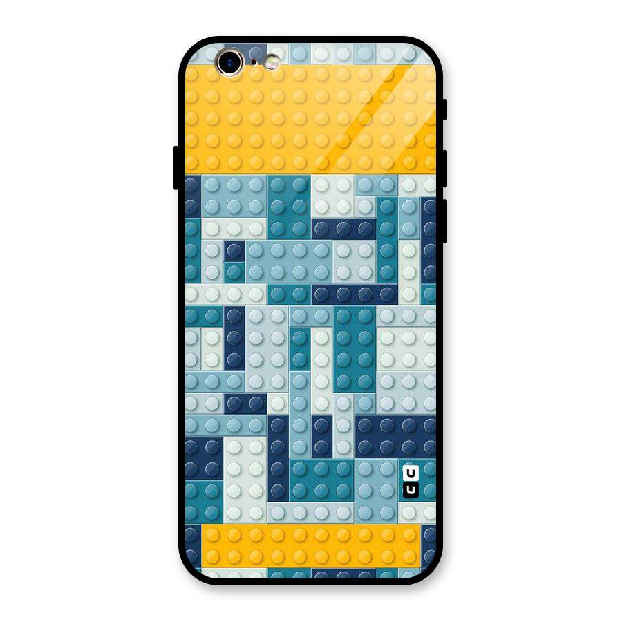 Blocks Blues Glass Back Case for iPhone 6 6S