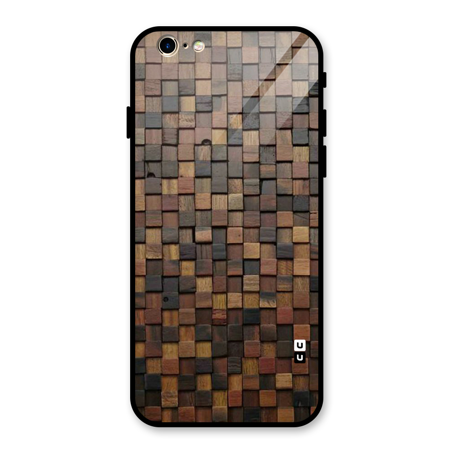 Blocks Of Wood Glass Back Case for iPhone 6 6S
