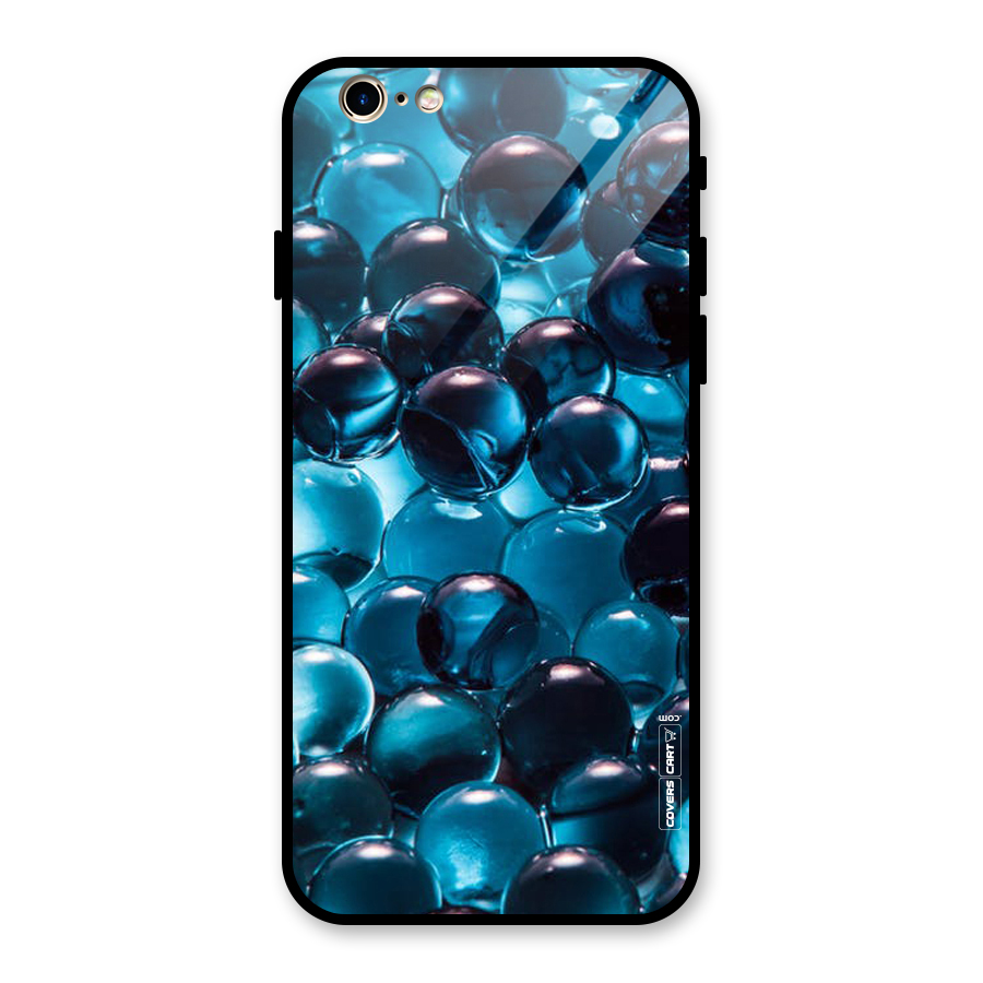 Blue Abstract Balls Glass Back Case for iPhone 6 6S