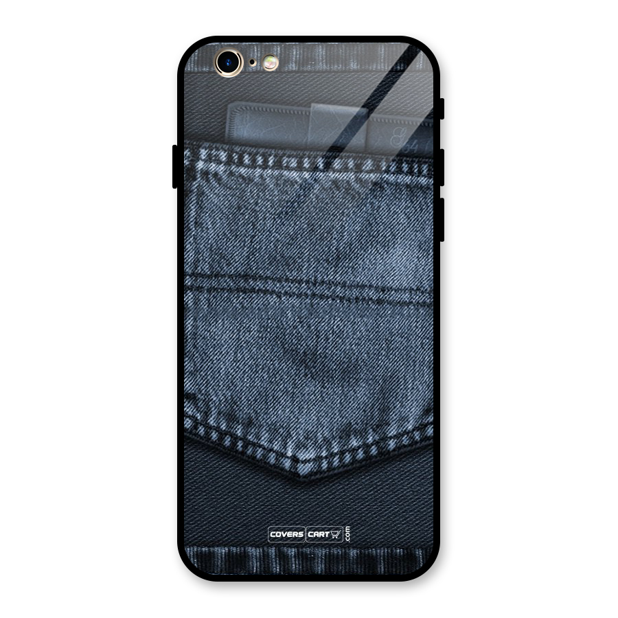 Blue Denim Glass Back Case for iPhone 6 6S