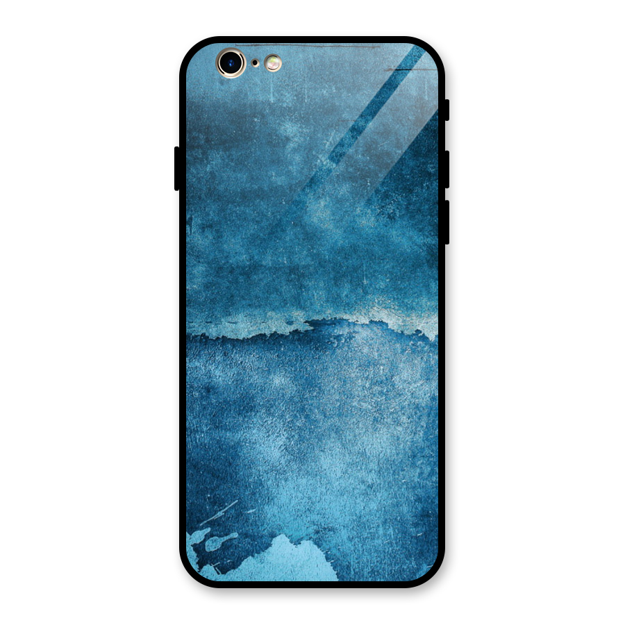 Blue Paint Wall Glass Back Case for iPhone 6 6S