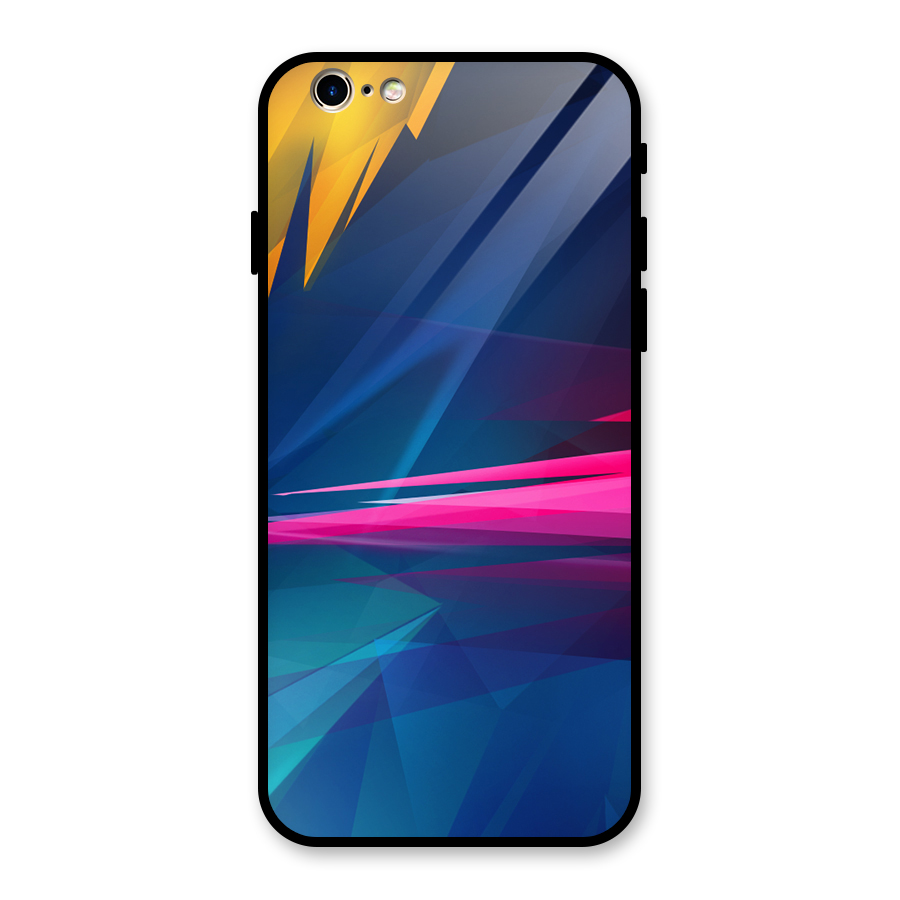 Blue Red Abstract Glass Back Case for iPhone 6 6S