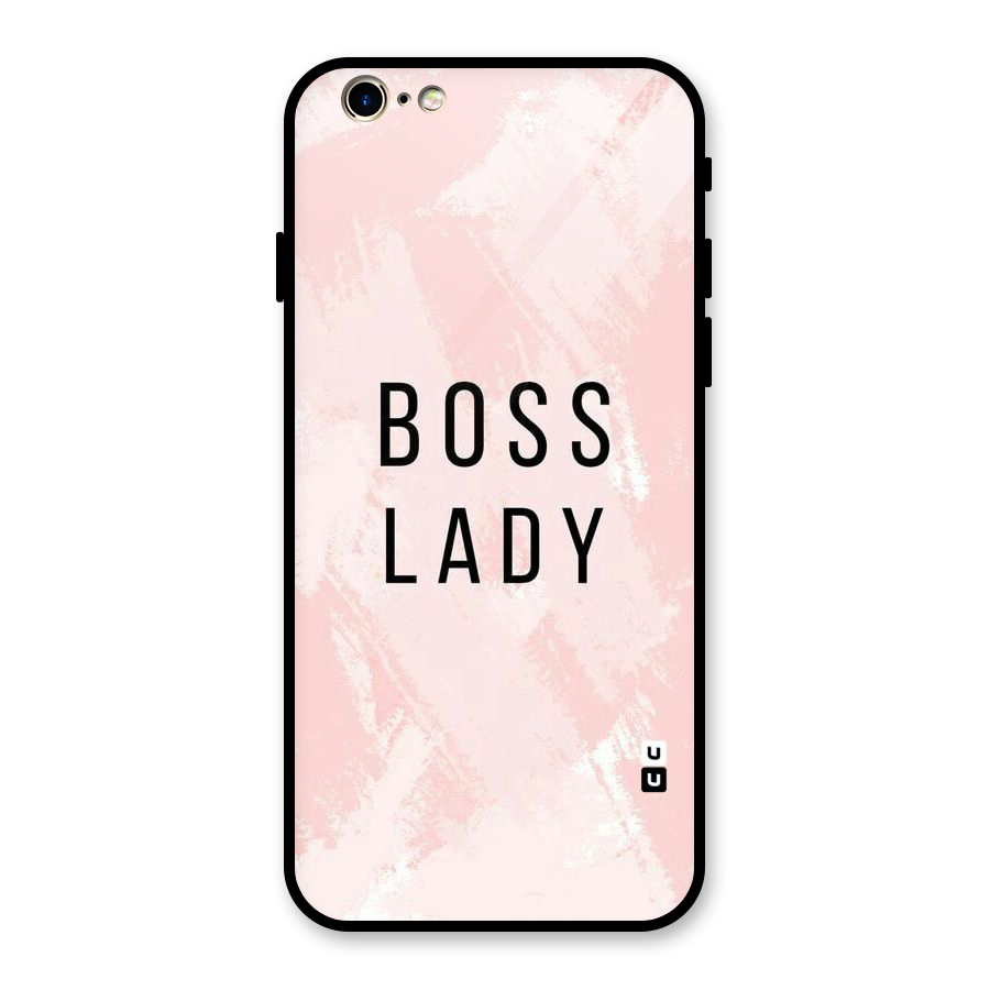 Boss Lady Pink Glass Back Case for iPhone 6 6S