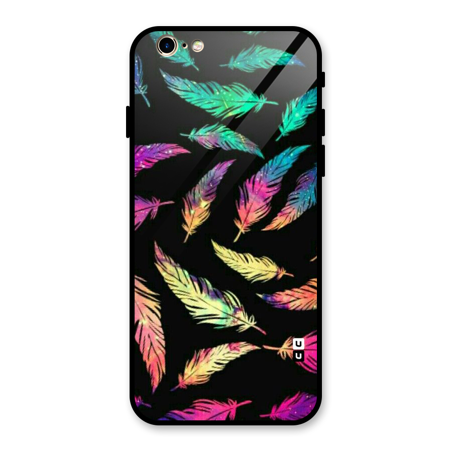 Bright Feathers Glass Back Case for iPhone 6 6S