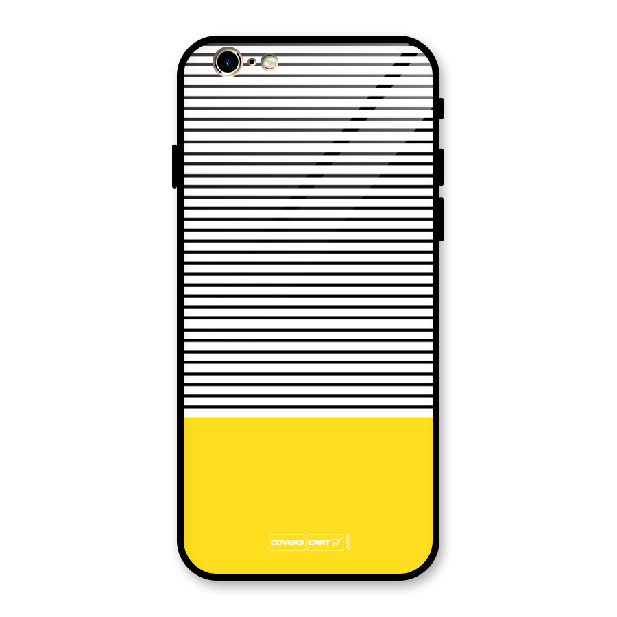Bright Yellow Stripes Glass Back Case for iPhone 6 6S