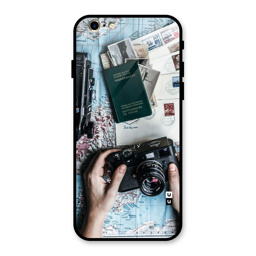 Camera and Postcards Glass Back Case for iPhone 6 6S