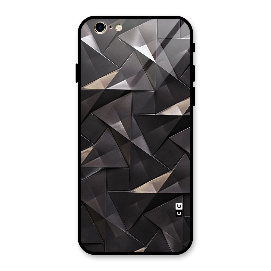 Carved Triangles Glass Back Case for iPhone 6 6S