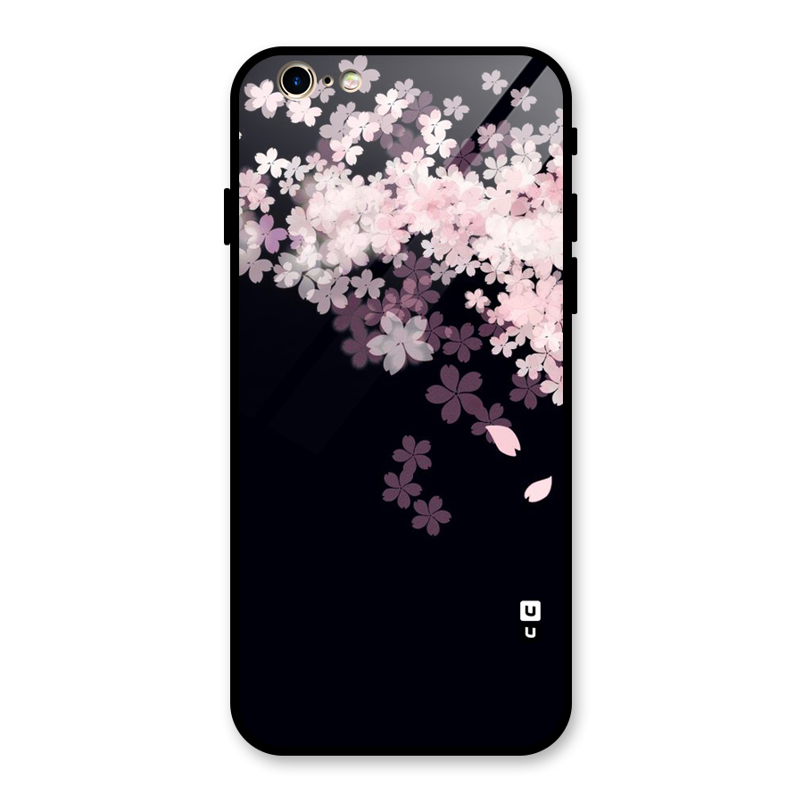 Cherry Flowers Pink Glass Back Case for iPhone 6 6S