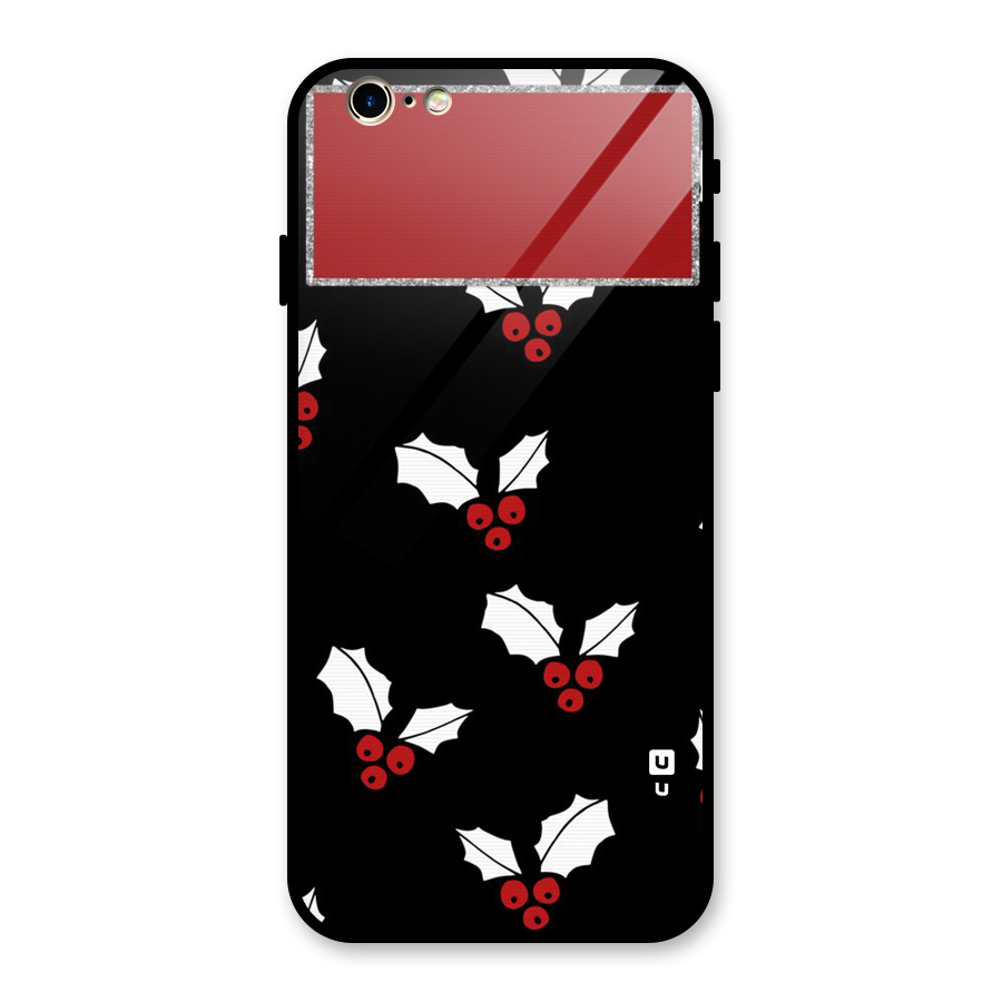 Cherry Leaf Design Glass Back Case for iPhone 6 6S