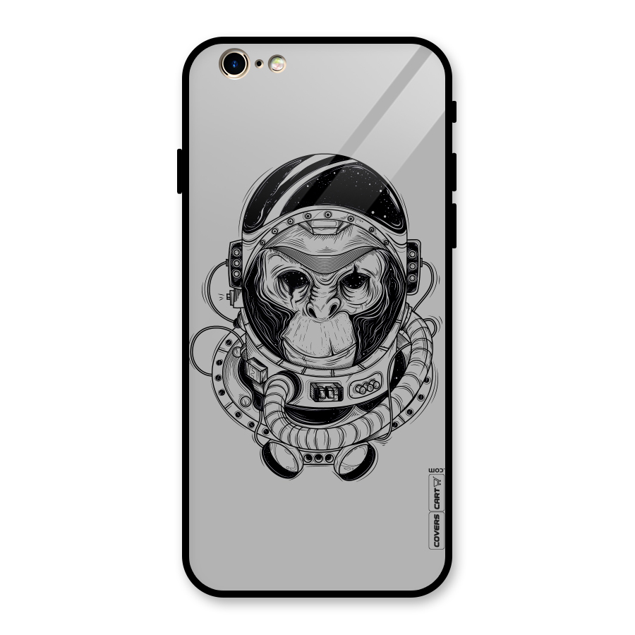 Chimpanzee Astronaut Glass Back Case for iPhone 6 6S
