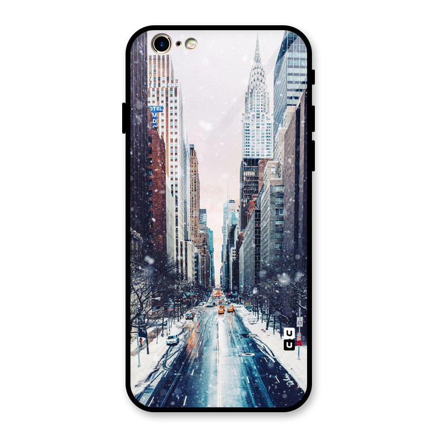 City Snow Glass Back Case for iPhone 6 6S