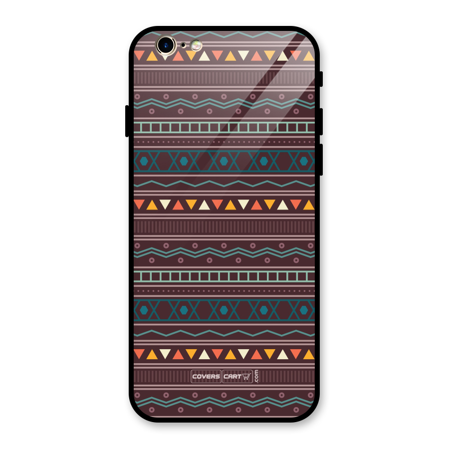 Classic Aztec Pattern Glass Back Case for iPhone 6 6S