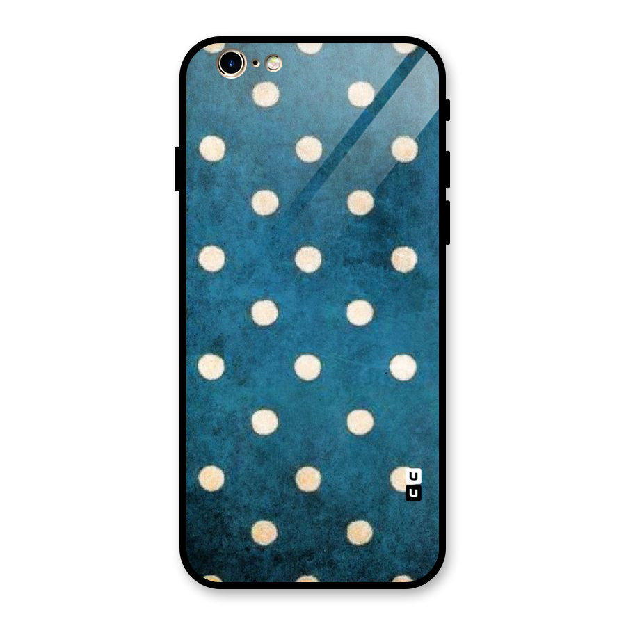 Classic Blue Polka Glass Back Case for iPhone 6 6S