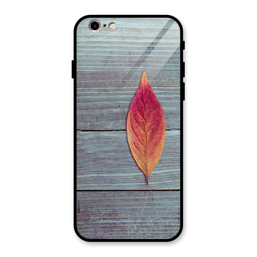 Classic Wood Leaf Glass Back Case for iPhone 6 6S