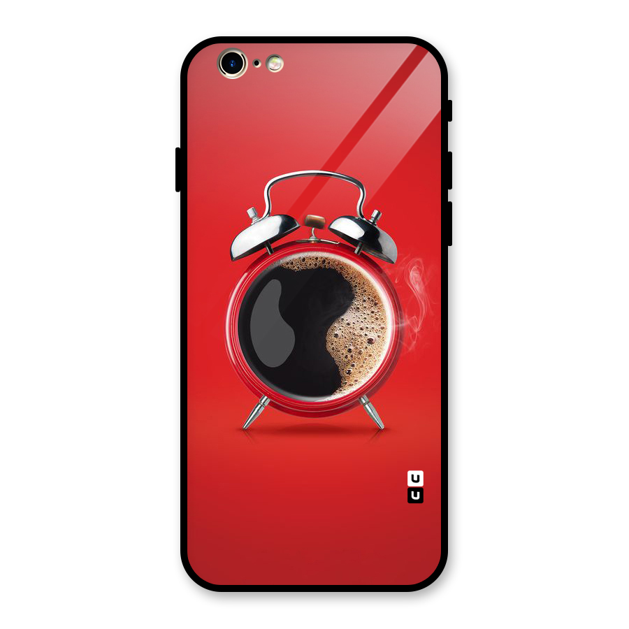 Coffee Clock Glass Back Case for iPhone 6 6S