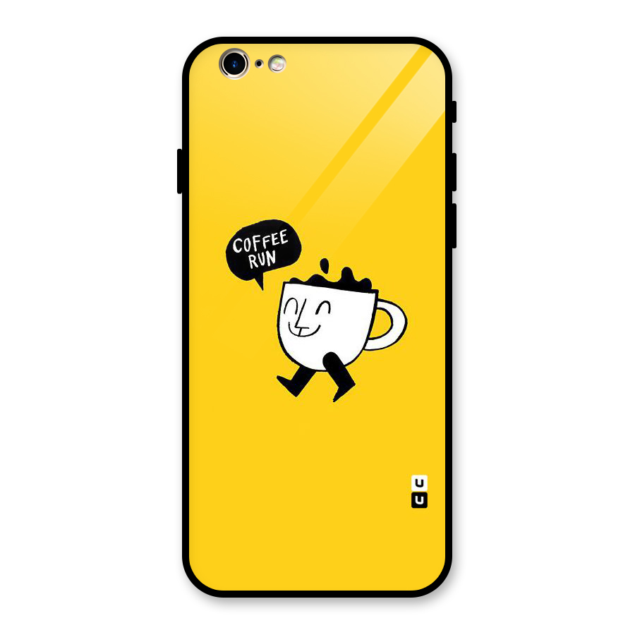 Coffee Run Glass Back Case for iPhone 6 6S