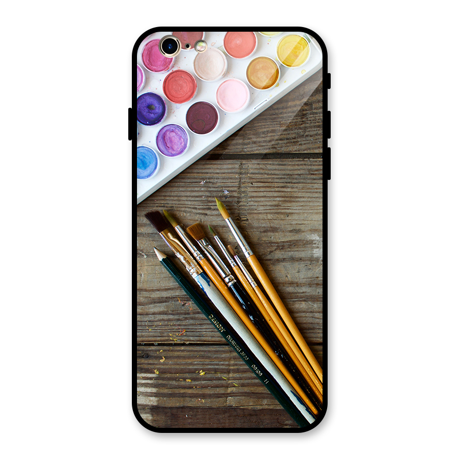Color Palette and Brush Glass Back Case for iPhone 6 6S