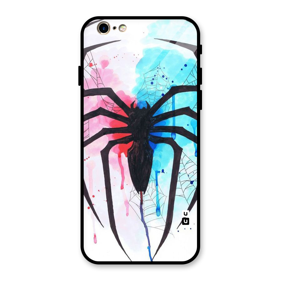 Colorful Web Glass Back Case for iPhone 6 6S