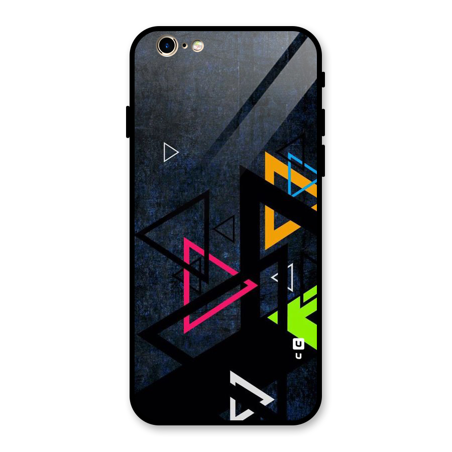 Coloured Triangles Glass Back Case for iPhone 6 6S