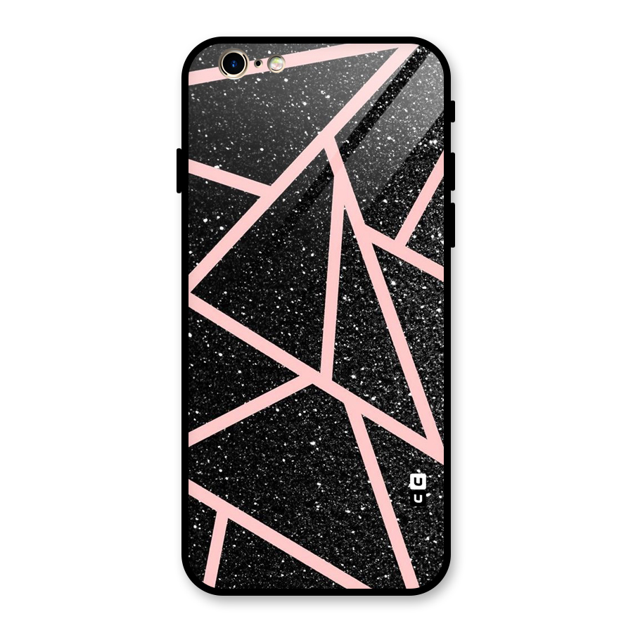 Concrete Black Pink Stripes Glass Back Case for iPhone 6 6S