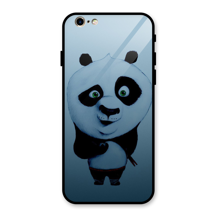 Confused Cute Panda Glass Back Case for iPhone 6 6S