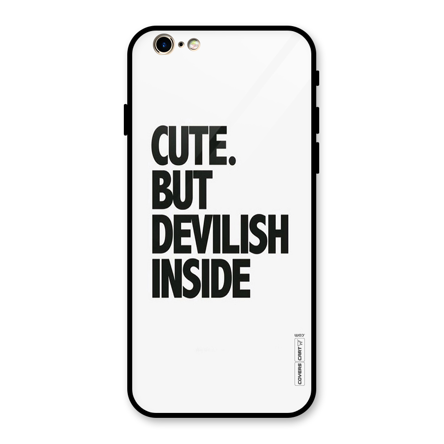 Cute But Devil Glass Back Case for iPhone 6 6S