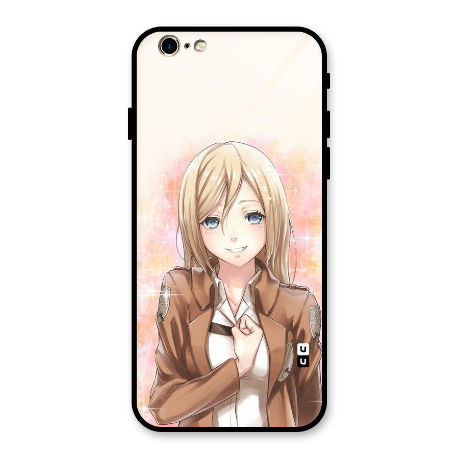 Cute Girl Art Glass Back Case for iPhone 6 6S