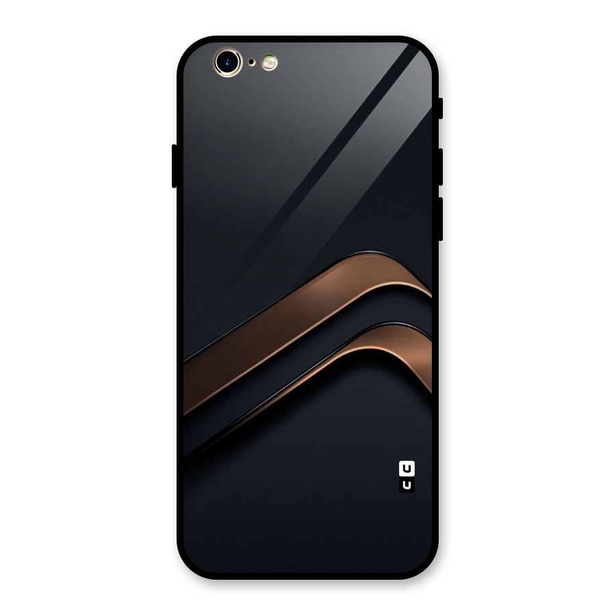 Dark Gold Stripes Glass Back Case for iPhone 6 6S