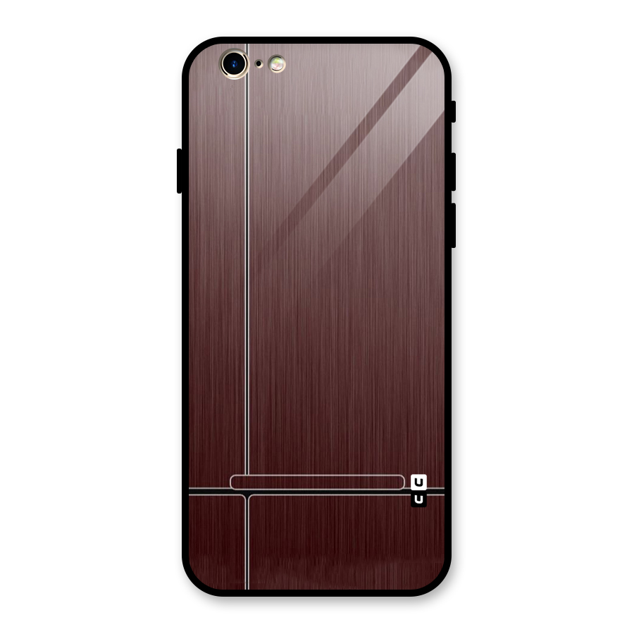 Dark Maroon Classic Design Glass Back Case for iPhone 6 6S