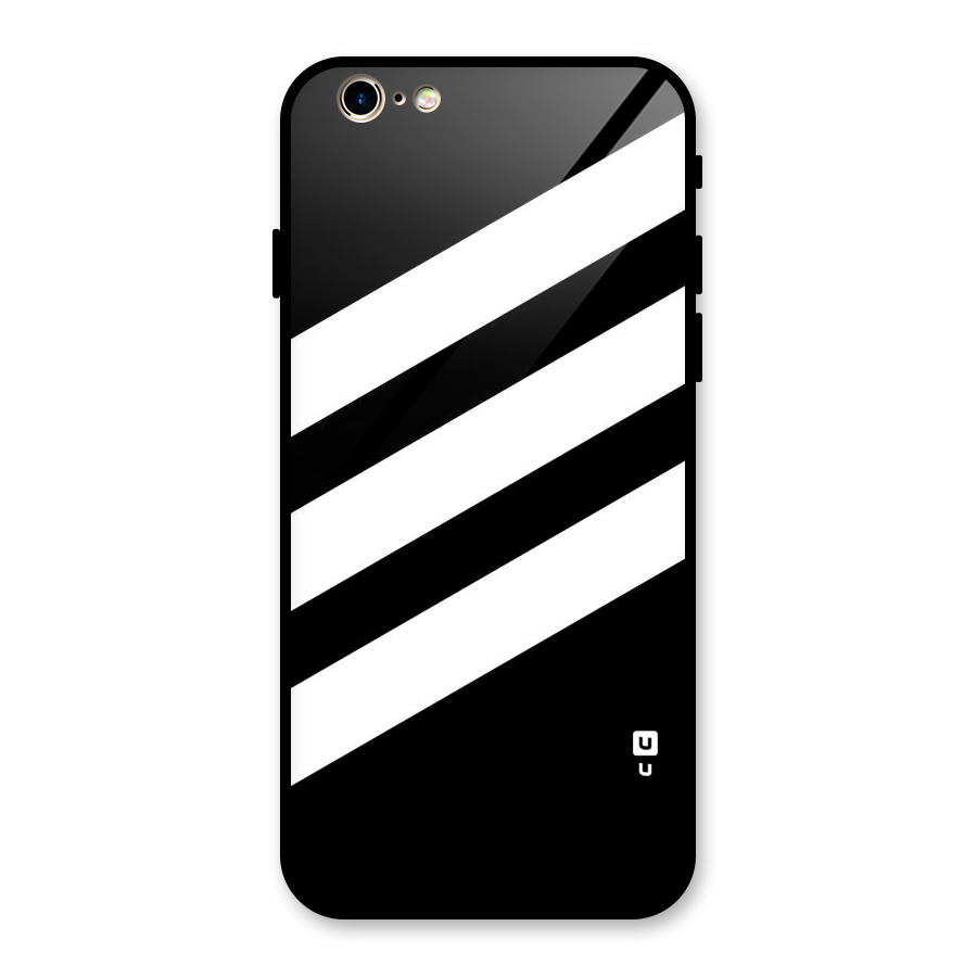 Diagonal Classic Stripes Glass Back Case for iPhone 6 6S