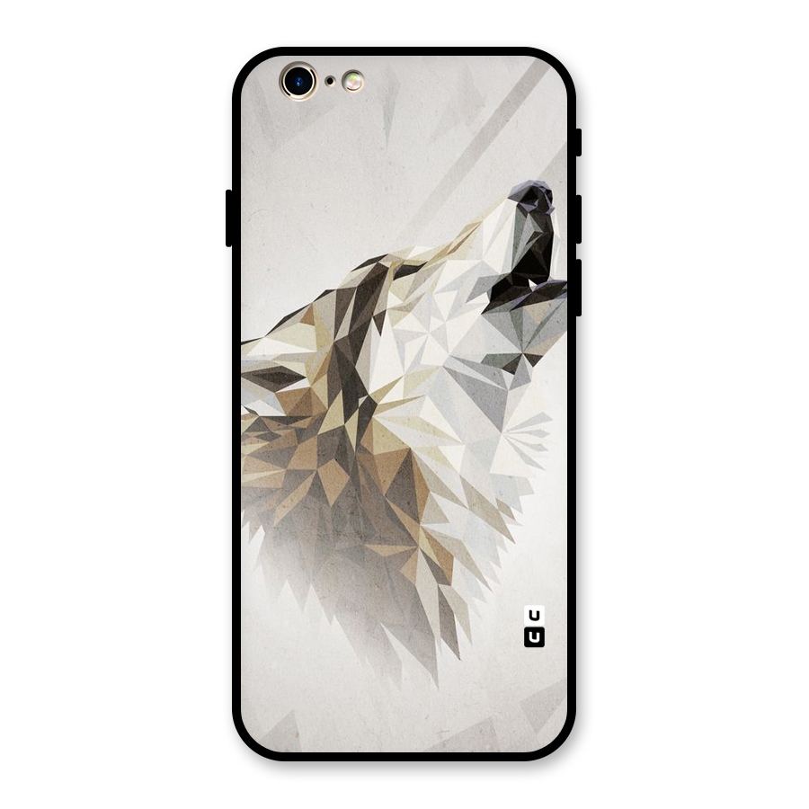 Diamond Wolf Glass Back Case for iPhone 6 6S