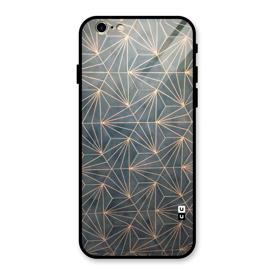 Dotted Lines Pattern Glass Back Case for iPhone 6 6S
