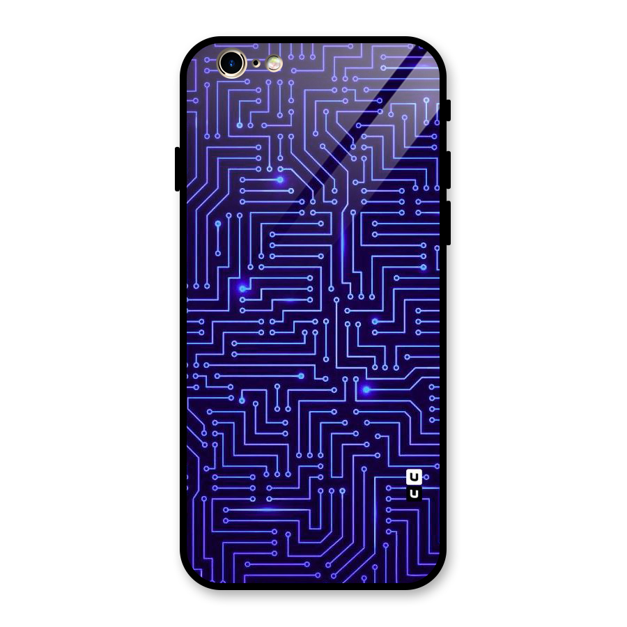 Dotting Lines Glass Back Case for iPhone 6 6S