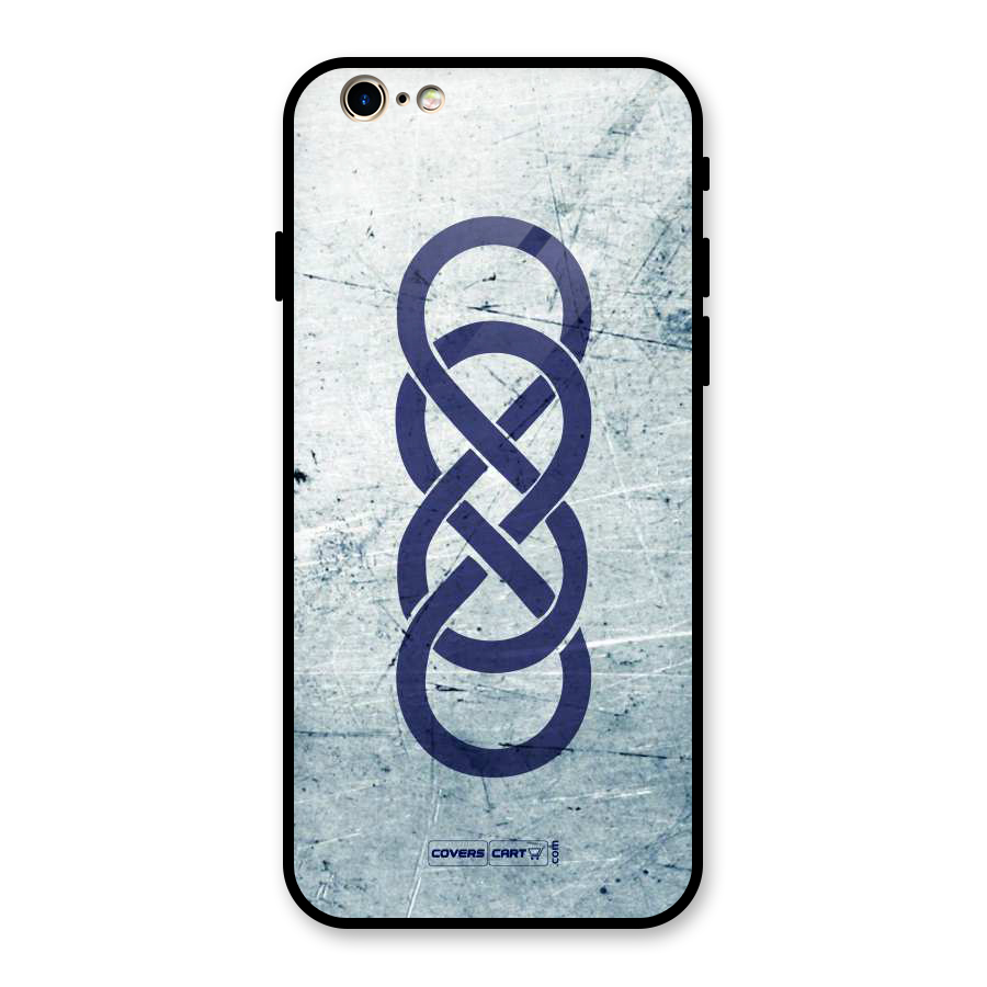 Double Infinity Rough Glass Back Case for iPhone 6 6S