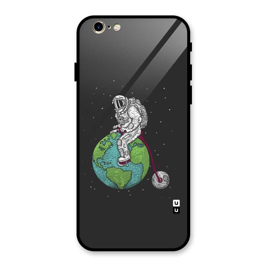 Earth Space Doodle Glass Back Case for iPhone 6 6S