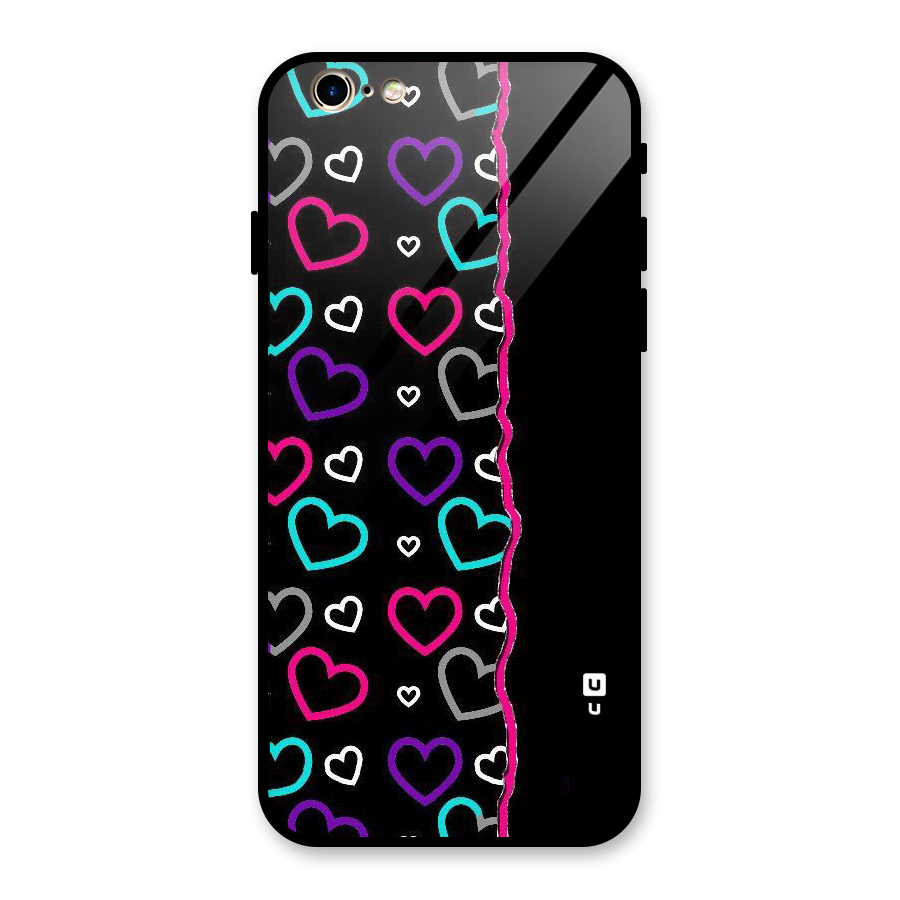 Empty Hearts Glass Back Case for iPhone 6 6S