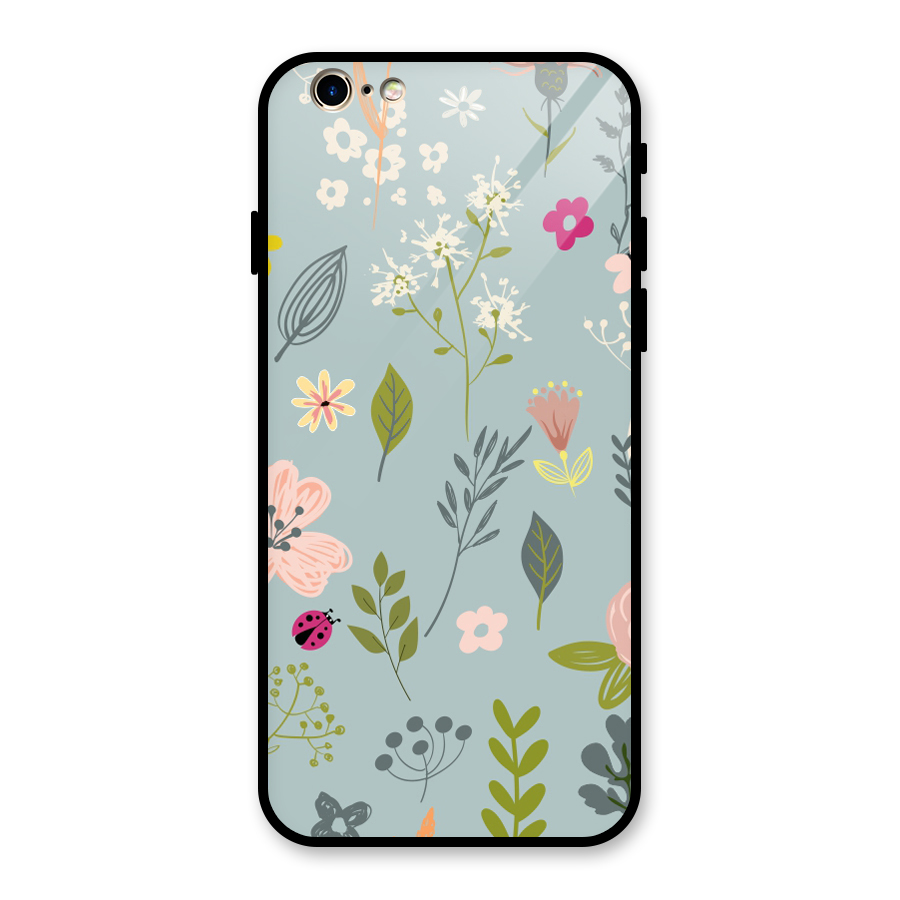 Flawless Flowers Glass Back Case for iPhone 6 6S