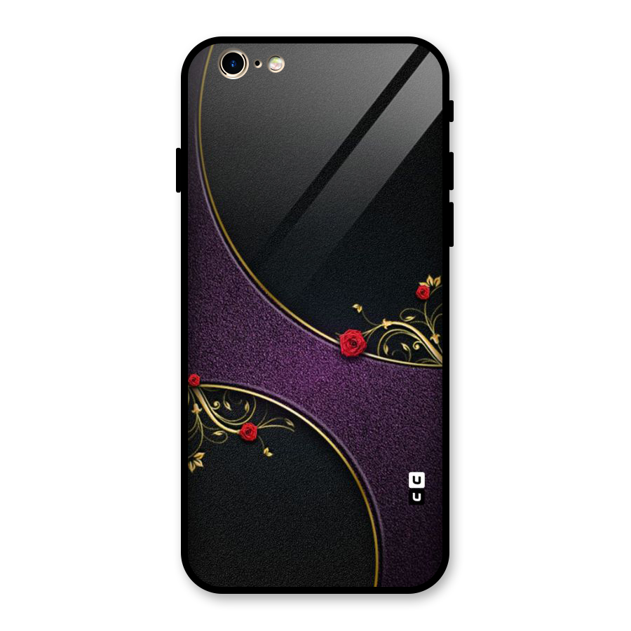 Flower Curves Glass Back Case for iPhone 6 6S