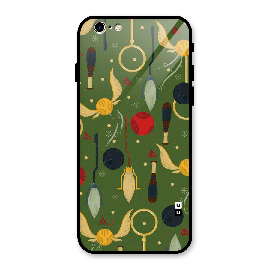 Flying Ball Pattern Glass Back Case for iPhone 6 6S