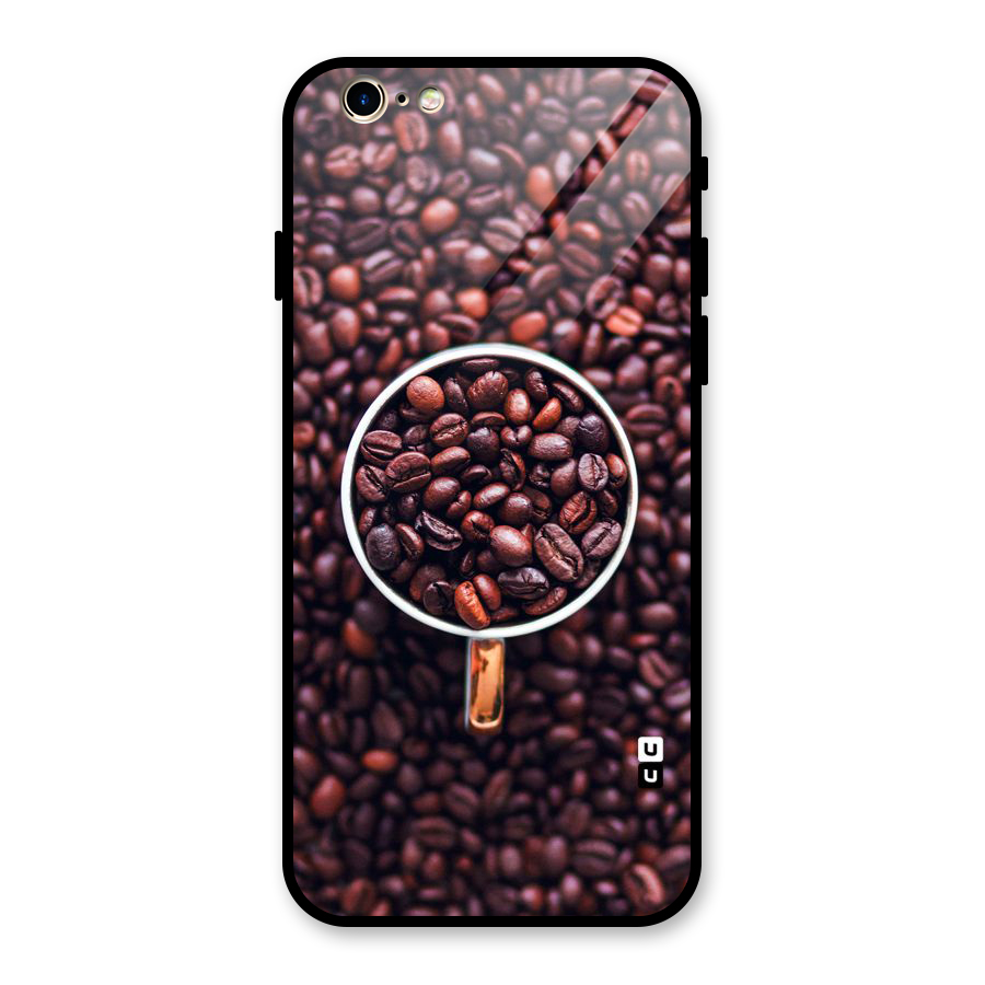 Focus Coffee Beans Glass Back Case for iPhone 6 6S