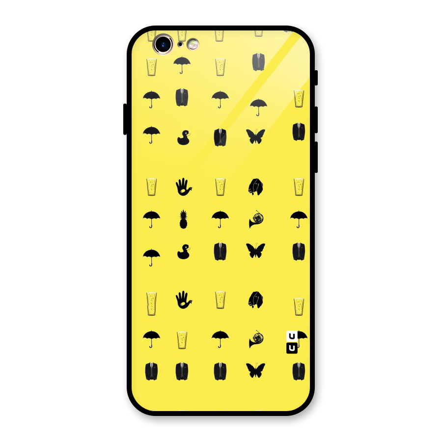 Glass Pattern Glass Back Case for iPhone 6 6S