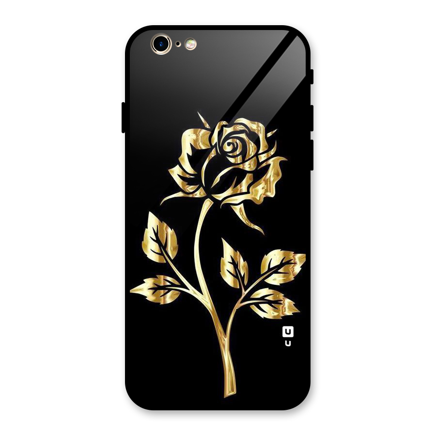 Gold Rose Glass Back Case for iPhone 6 6S