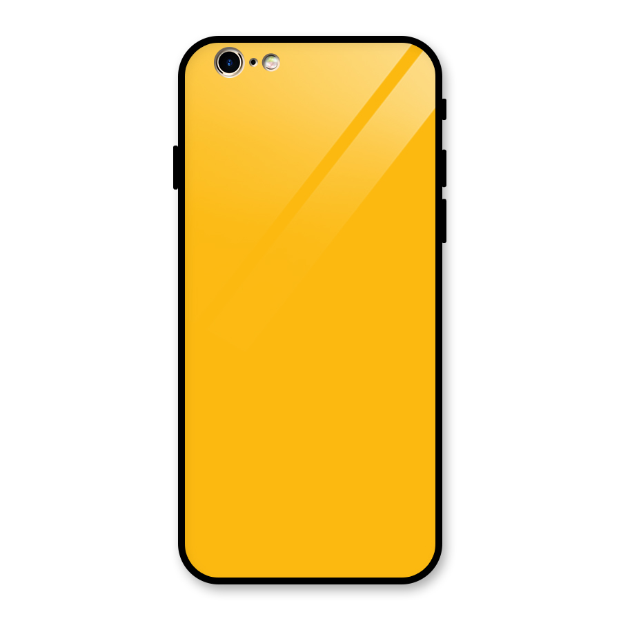 Gold Yellow Glass Back Case for iPhone 6 6S